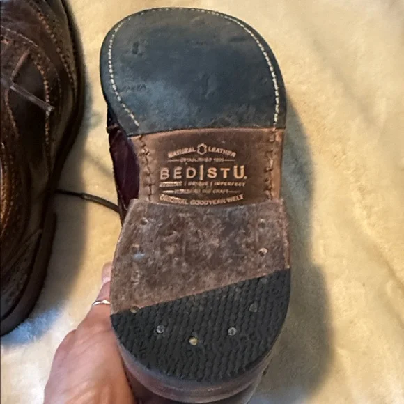 BED|STU Brown and Black Leather Oxfords - Picture 7 of 9